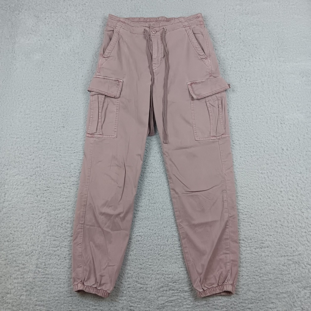 American Eagle Cargo Joggers Womens 2 Pink Mauve Stretch Utility Pants 08534